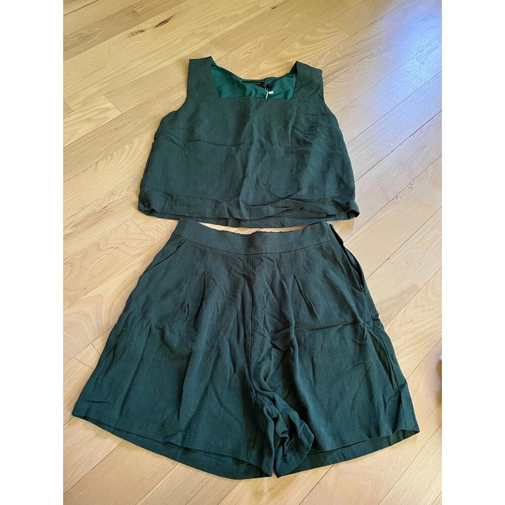 Zesica Dark Green Short and Tank Set